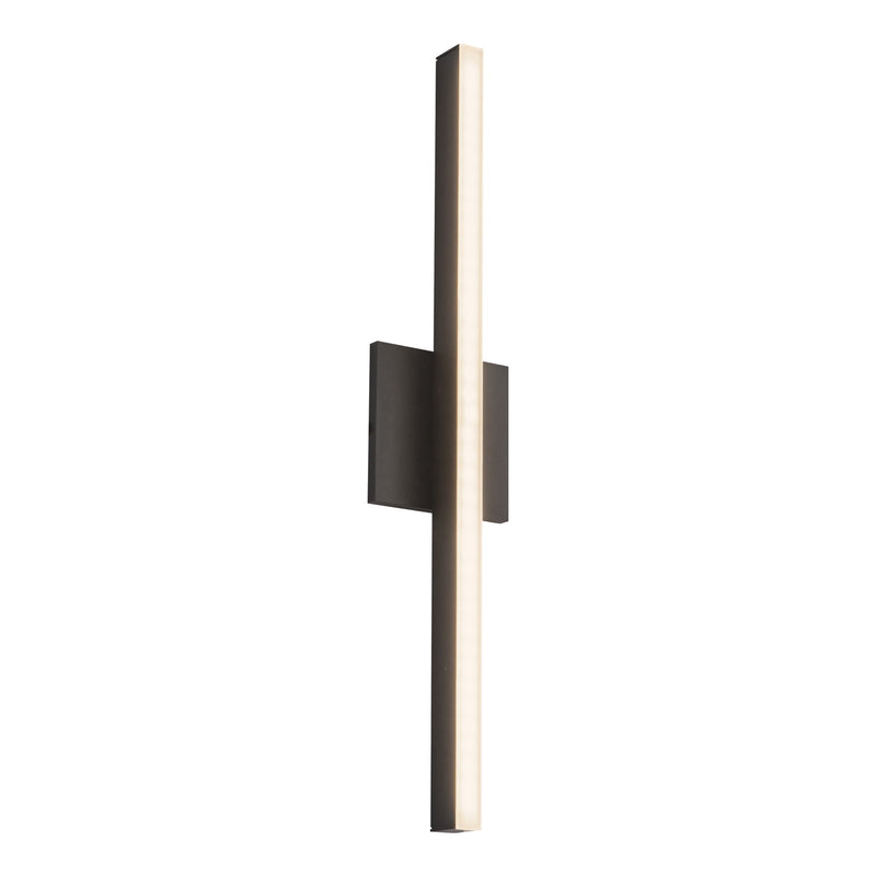 Kuzco Vega 24in 1-Light LED Wall Sconce | Modern Black and White Acrylic Diffuser | Hallway & Living Room Linear Accent | 1200lm | Model WS10324-BK