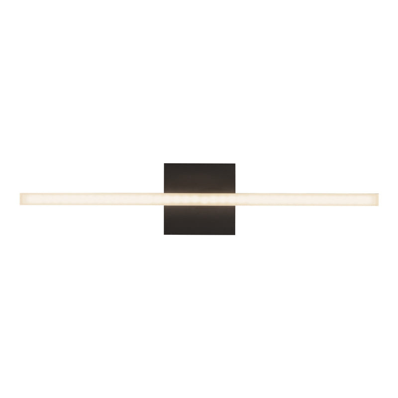 Kuzco Vega 24in 1-Light LED Wall Sconce | Modern Black and White Acrylic Diffuser | Hallway & Living Room Linear Accent | 1200lm | Model WS10324-BK