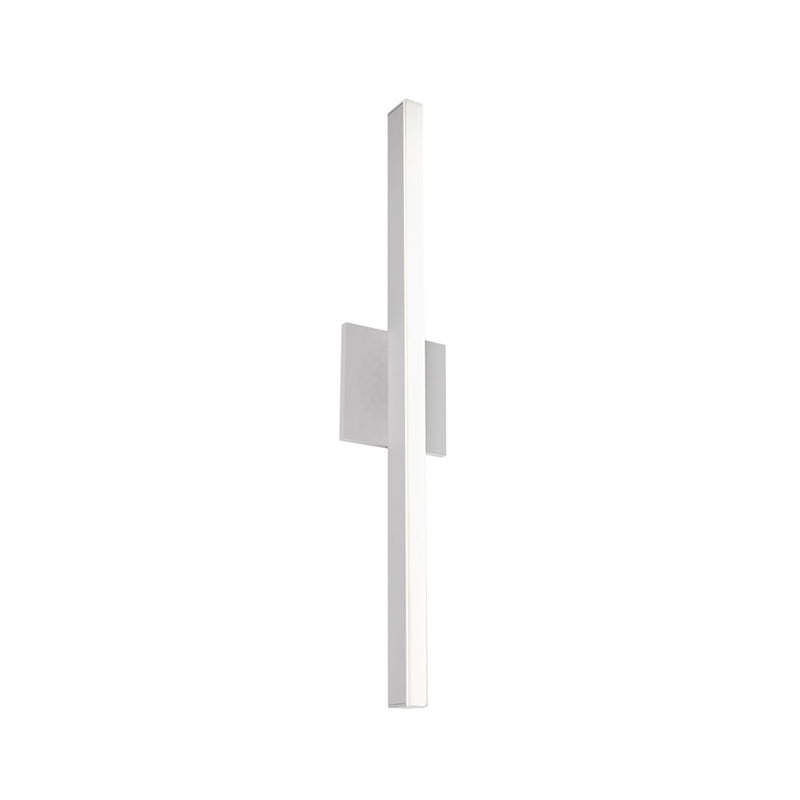 Kuzco Vega 24in 1-Light LED Wall Sconce | Modern Brushed Nickel and White Acrylic Diffuser | Hallway & Living Room Accent Light | Model WS10324-BN