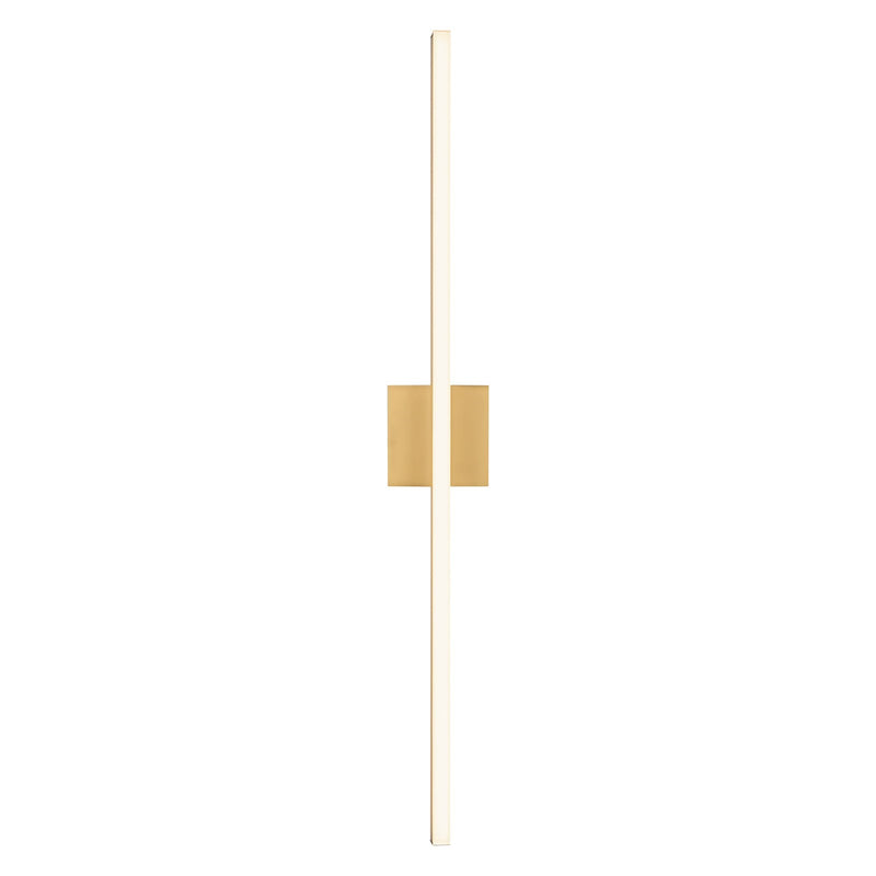 Kuzco Vega 37in 1-Light LED Wall Sconce | Modern Brushed Gold and White Acrylic Diffuser | Hallway & Living Room Accent | 2000lm | Model WS10336-BG