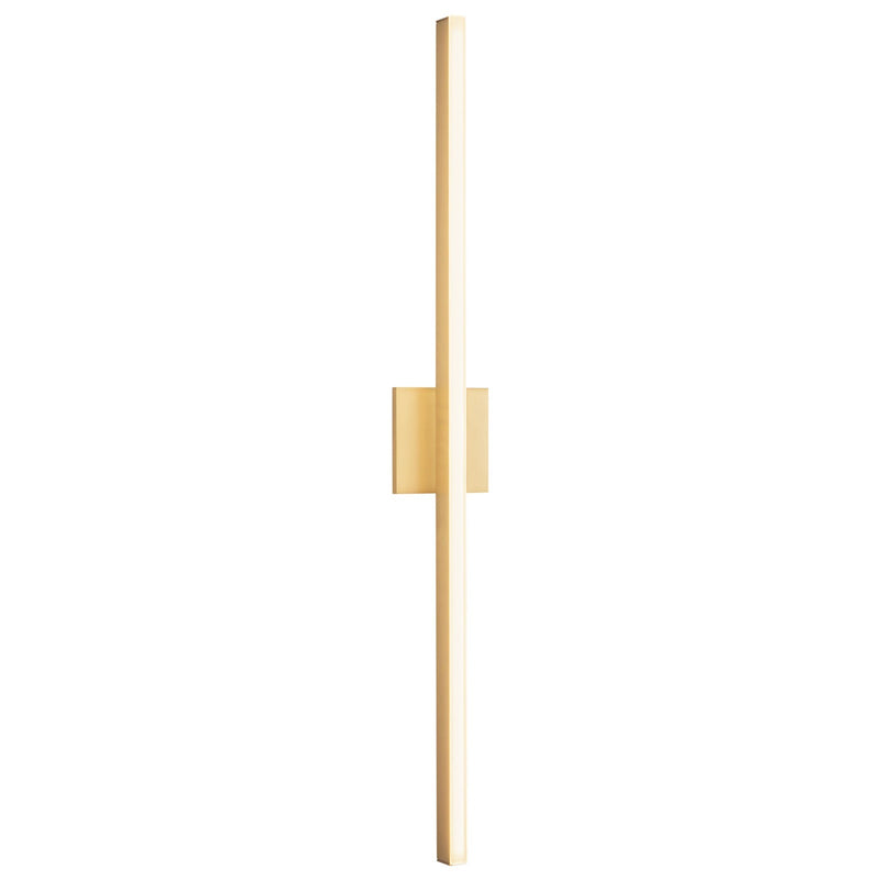 Kuzco Vega 37in 1-Light LED Wall Sconce | Modern Brushed Gold and White Acrylic Diffuser | Hallway & Living Room Accent | 2000lm | Model WS10336-BG
