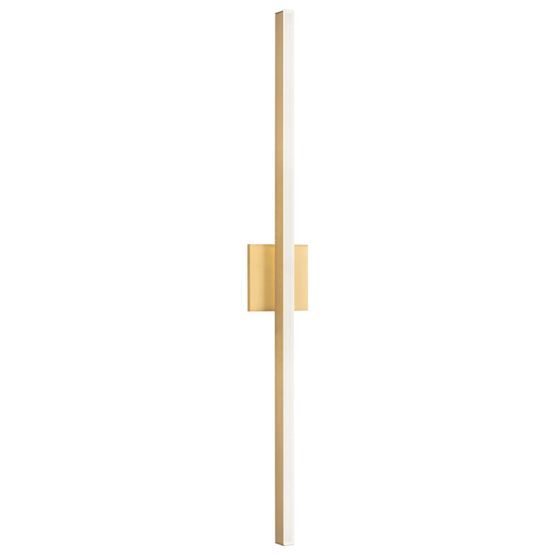 Kuzco Vega 37in 1-Light LED Wall Sconce | Modern Brushed Gold and White Acrylic Diffuser | Hallway & Living Room Accent | 2000lm | Model WS10336-BG