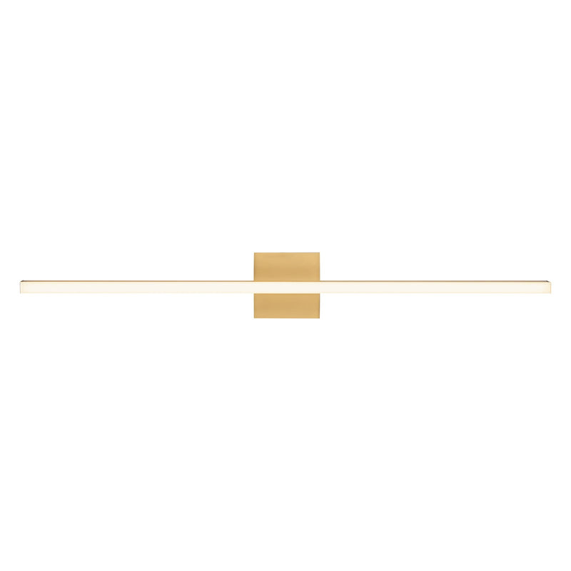 Kuzco Vega 37in 1-Light LED Wall Sconce | Modern Brushed Gold and White Acrylic Diffuser | Hallway & Living Room Accent | 2000lm | Model WS10336-BG