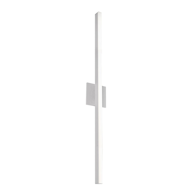 Kuzco Vega 36in 1-Light LED Wall Sconce | Modern Brushed Nickel and White Acrylic Diffuser | Hallway & Bedroom Accent Light | Model WS10336-BN