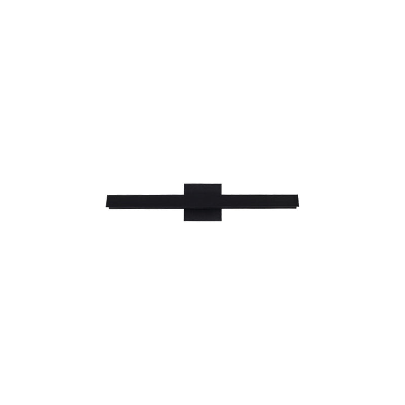 Kuzco Galleria 15in 1-Light LED Wall Sconce | Modern Black Aluminum and White Acrylic Diffuser | Artwork & Hallway Accent | 800lm | Model WS10415-BK