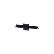 Kuzco Galleria 15in 1-Light LED Wall Sconce | Modern Black Aluminum and White Acrylic Diffuser | Artwork & Hallway Accent | 800lm | Model WS10415-BK