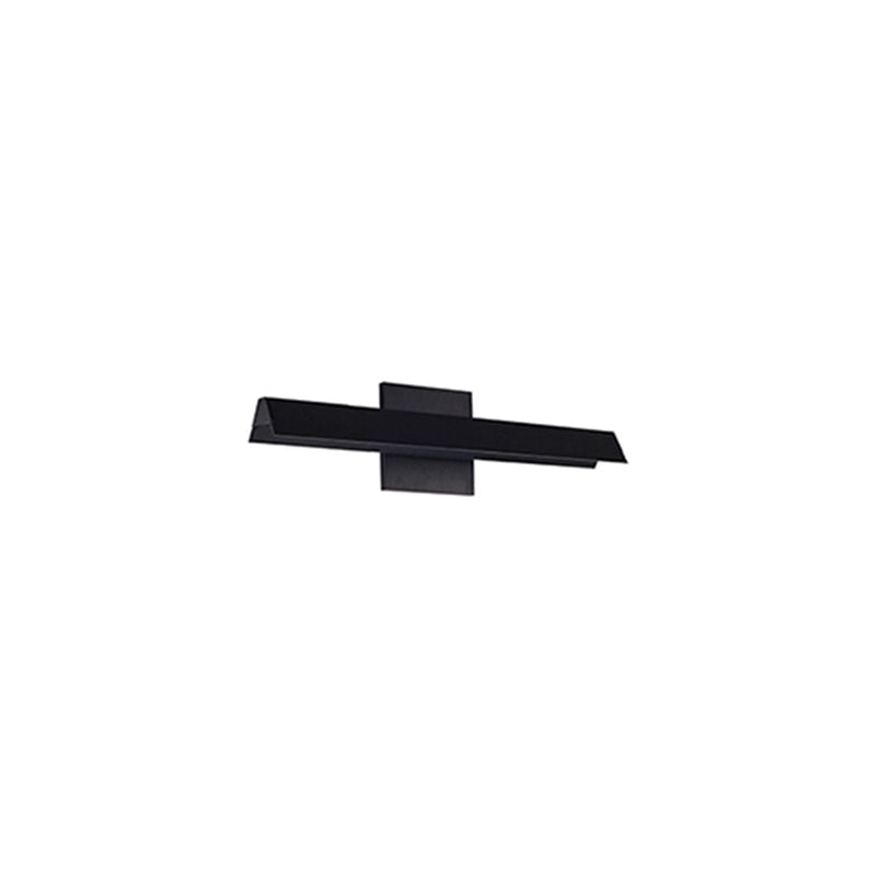 Kuzco Galleria 15in 1-Light LED Wall Sconce | Modern Black Aluminum and White Acrylic Diffuser | Artwork & Hallway Accent | 800lm | Model WS10415-BK