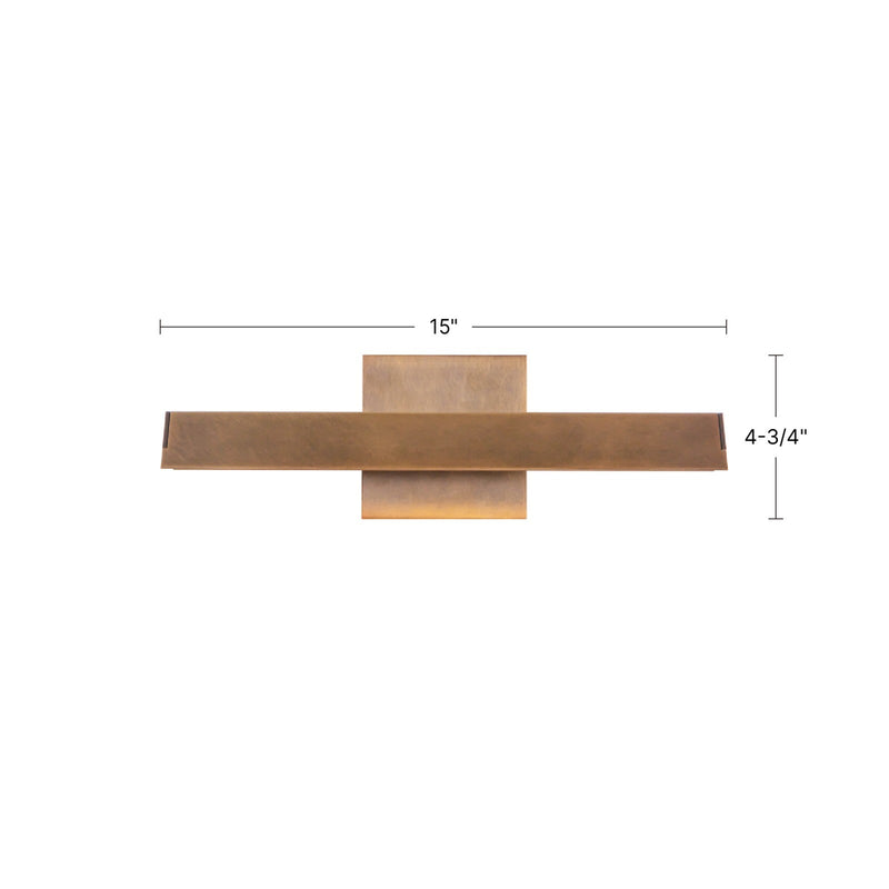 Kuzco Galleria 15in 1-Light LED Wall Sconce | Modern Black Aluminum and White Acrylic Diffuser | Artwork & Hallway Accent | 800lm | Model WS10415-BK