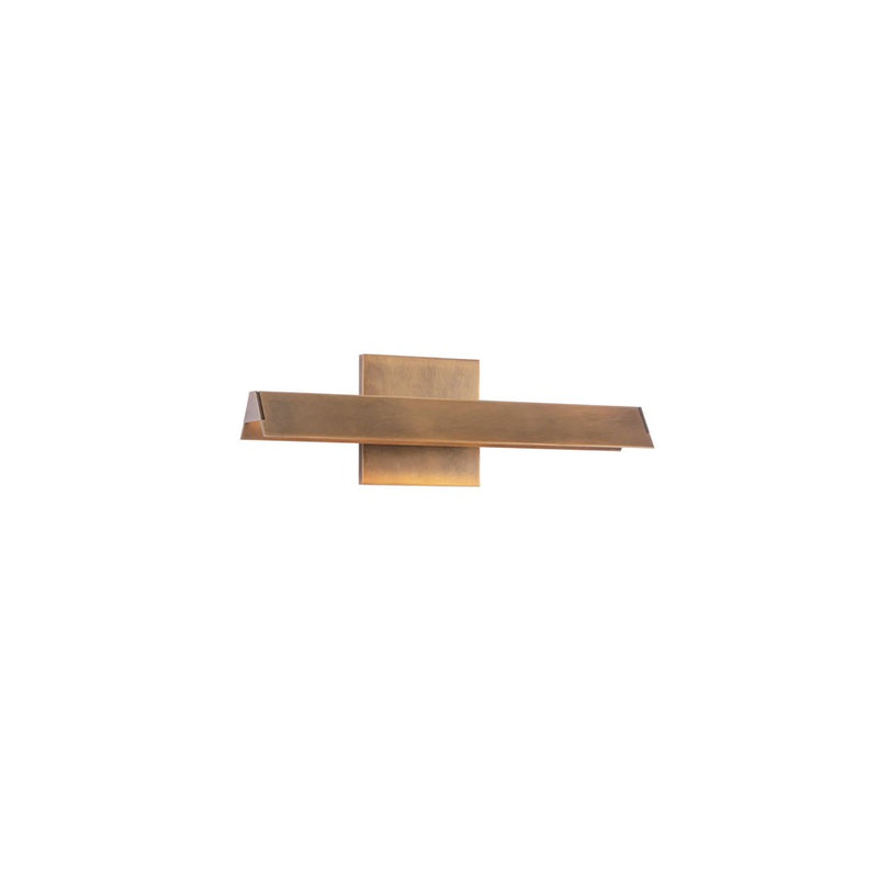 Kuzco Galleria 15" Brass Dimmable LED Wall Sconce, Vintage Brass