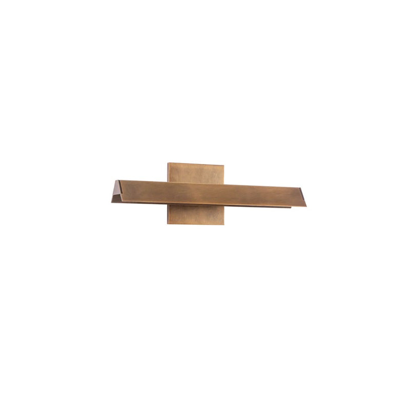 Kuzco Galleria 15" Brass Dimmable LED Wall Sconce, Vintage Brass