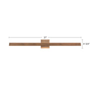 Kuzco Galleria 37in 1-Light Wall Sconce | Modern White Aluminum and White Acrylic Diffuser | Living Room & Artwork Accent | Model WS10437-WH