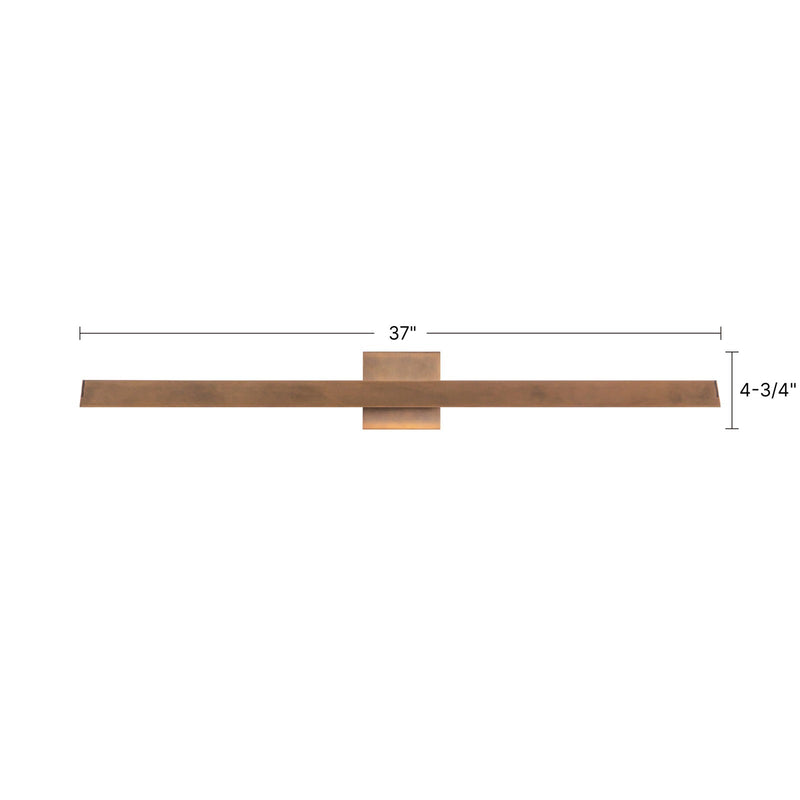 Kuzco Galleria 37in 1-Light Wall Sconce | Modern White Aluminum and White Acrylic Diffuser | Living Room & Artwork Accent | Model WS10437-WH