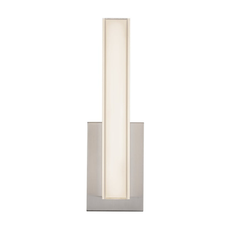Kuzco Garland 15" Slvr Dim LED Wall Sconce, Brushed Nickel - WS14-040-BN