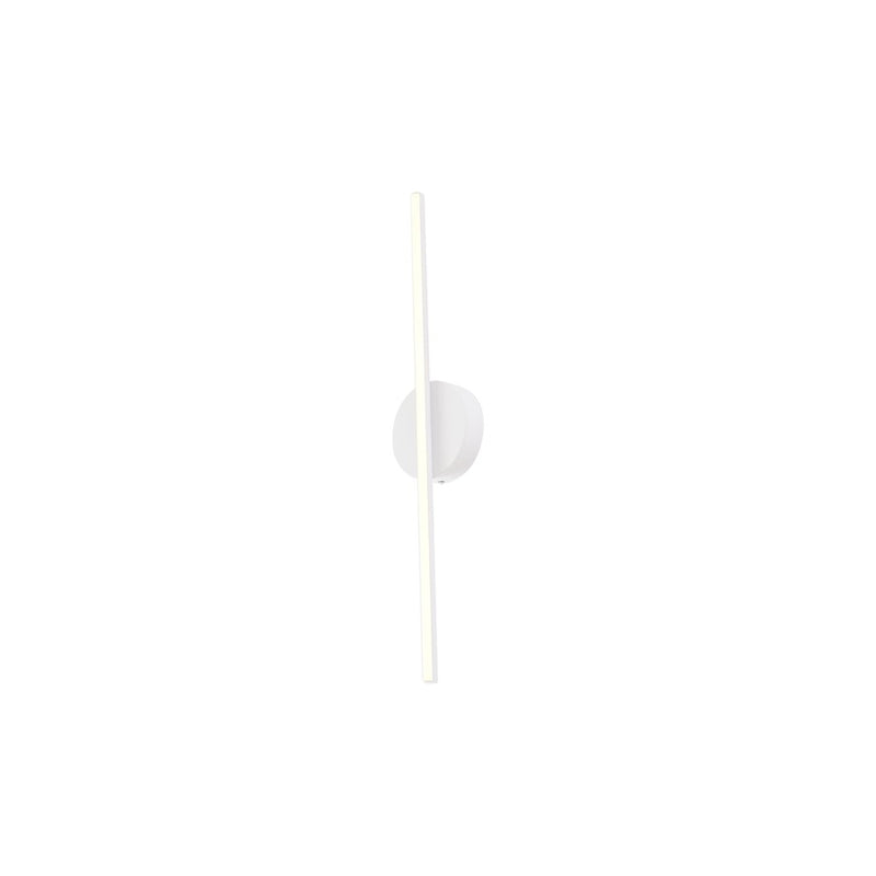Kuzco Chute 23in 1-Light LED Wall Sconce | Modern White Aluminum and White Acrylic Diffuser | Hallway & Bedroom Accent Light | Model WS14923-WH