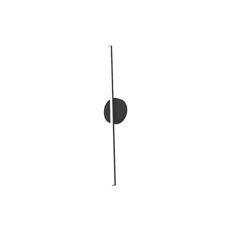 Kuzco Chute 35in 1-Light Wall Sconce | Modern Black Aluminum and White Acrylic Diffuser | Hallway & Living Room Accent | Model WS14935-BK