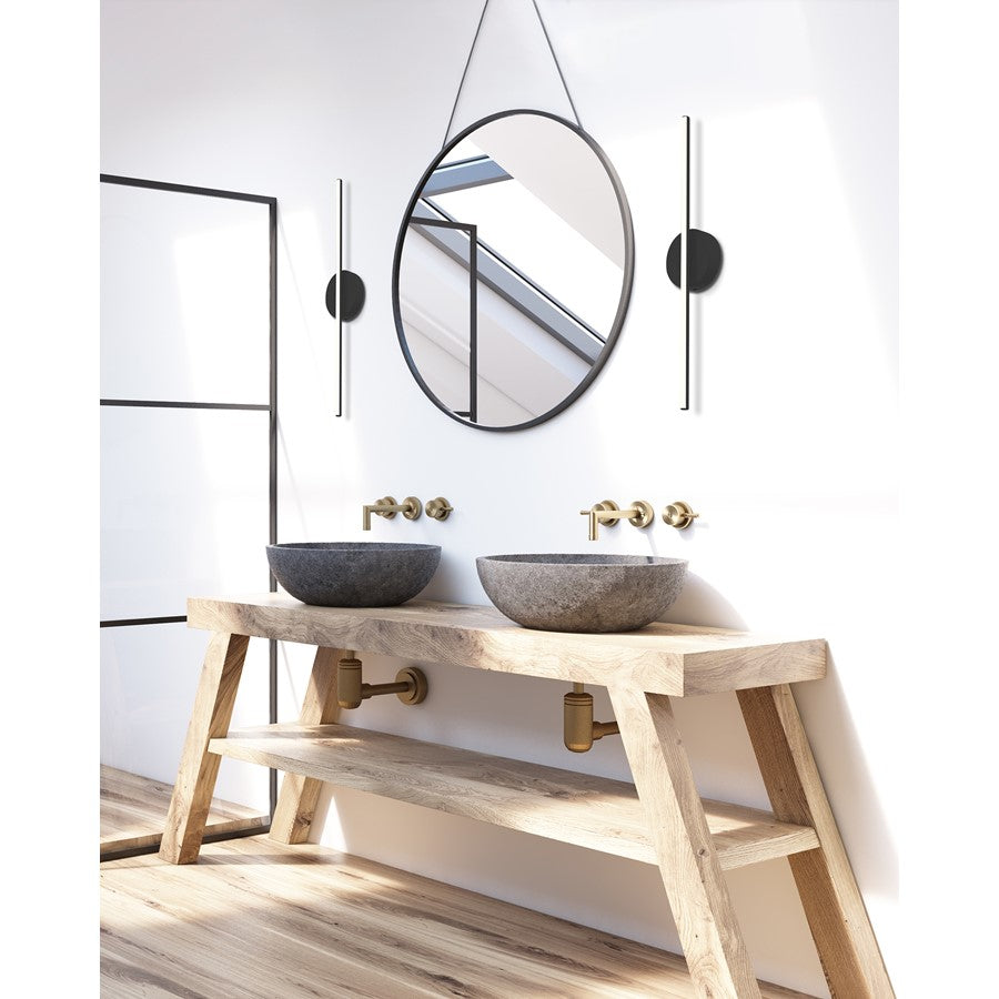 Kuzco Chute 35" LED Wall Sconce, Black - WS14935-BK-UNV