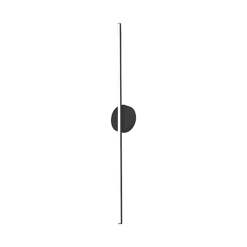 Kuzco Chute 47in LED Wall Sconce | Modern Black Aluminum with White Acrylic Diffuser | Hallway & Living Room | 47 x 4.75 in | Model WS14947-BK