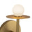 Kuzco Elixir 10" LED Wall Sconce, Brushed Gold/Steel Shade