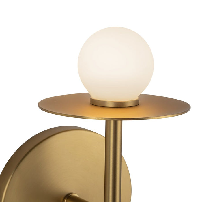 Kuzco Elixir 10" LED Wall Sconce, Brushed Gold/Steel Shade