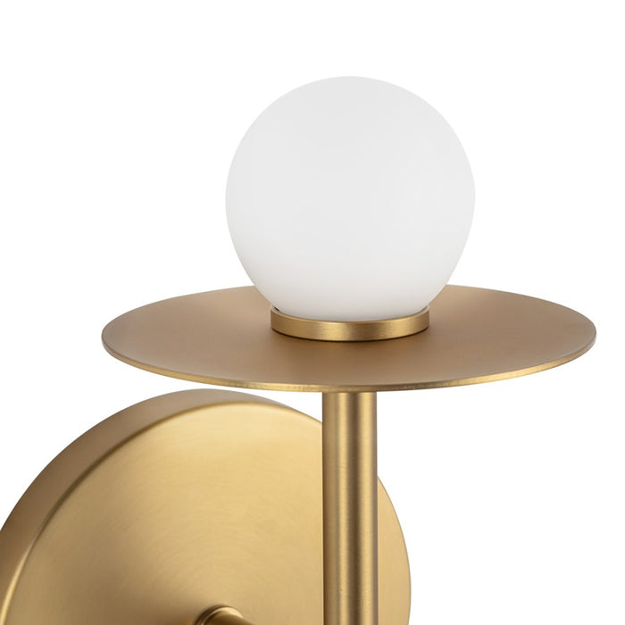 Kuzco Elixir 10" LED Wall Sconce, Brushed Gold/Steel Shade