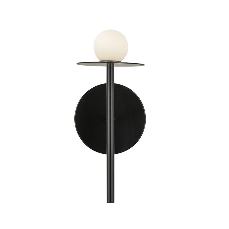 Kuzco Elixir 10" LED Wall Sconce, Black/Steel Shade