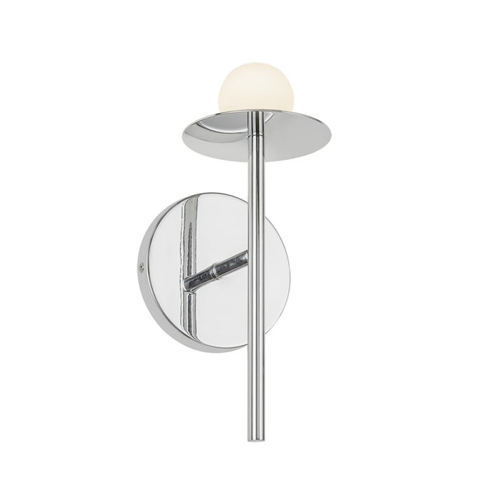 Kuzco Elixir 10" LED Wall Sconce, Chrome/Steel Shade