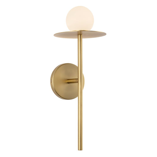 Kuzco Elixir 16" LED Wall Sconce, Brushed Gold/Steel Shade - WS15506-BG-UNV