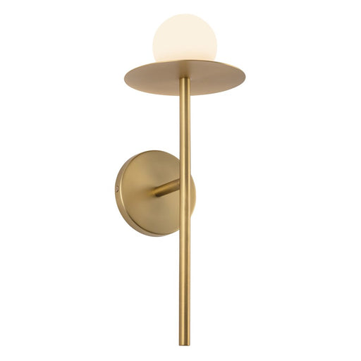 Kuzco Elixir 16" LED Wall Sconce, Brushed Gold/Steel Shade