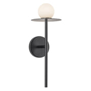 Kuzco Elixir 16" LED Wall Sconce, Black/Steel Shade - WS15506-BK-UNV