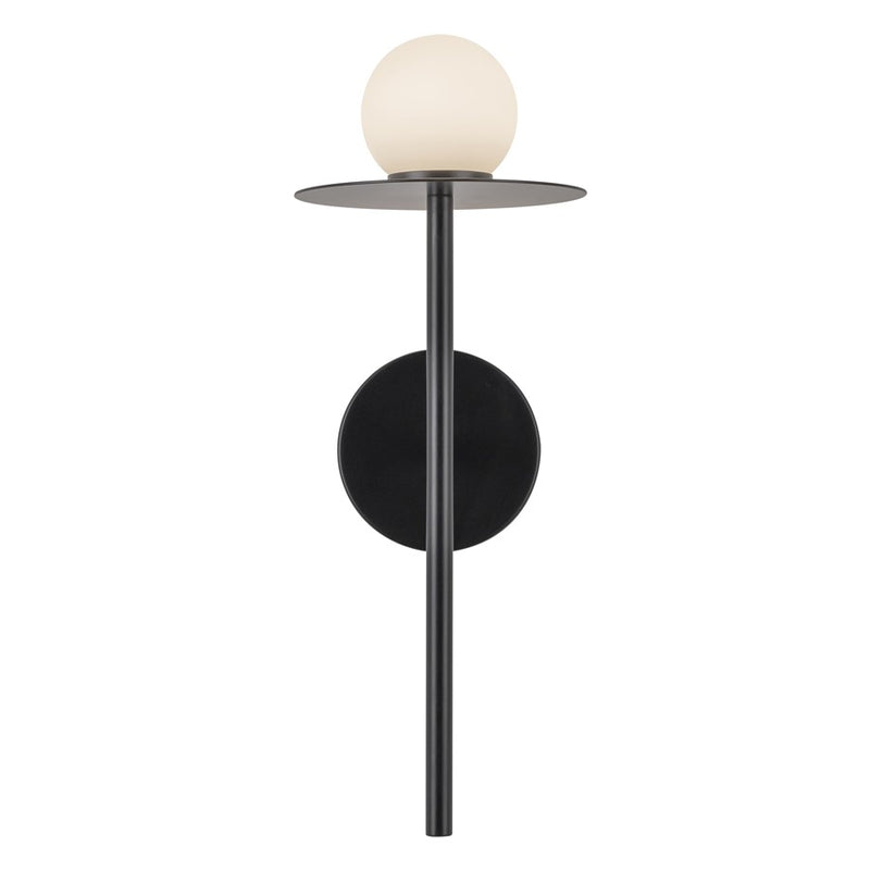 Kuzco Elixir 16" LED Wall Sconce, Black/Steel Shade