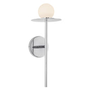 Kuzco Elixir 16" LED Wall Sconce, Chrome/Steel Shade - WS15506-CH-UNV