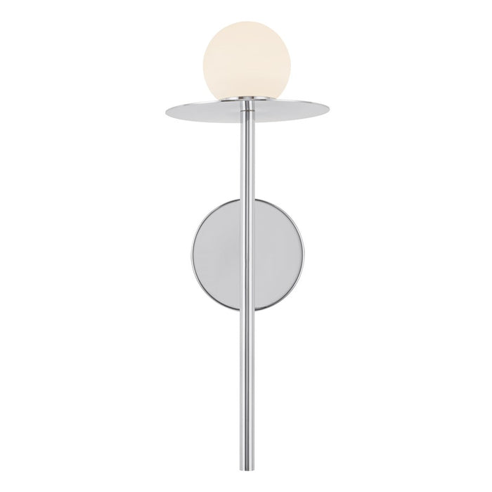 Kuzco Elixir 16" LED Wall Sconce, Chrome/Steel Shade