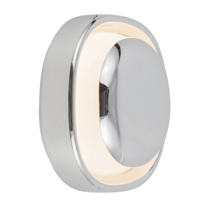 Kuzco Pebble 8" Silver Dimmable LED Wall Sconce, Chrome