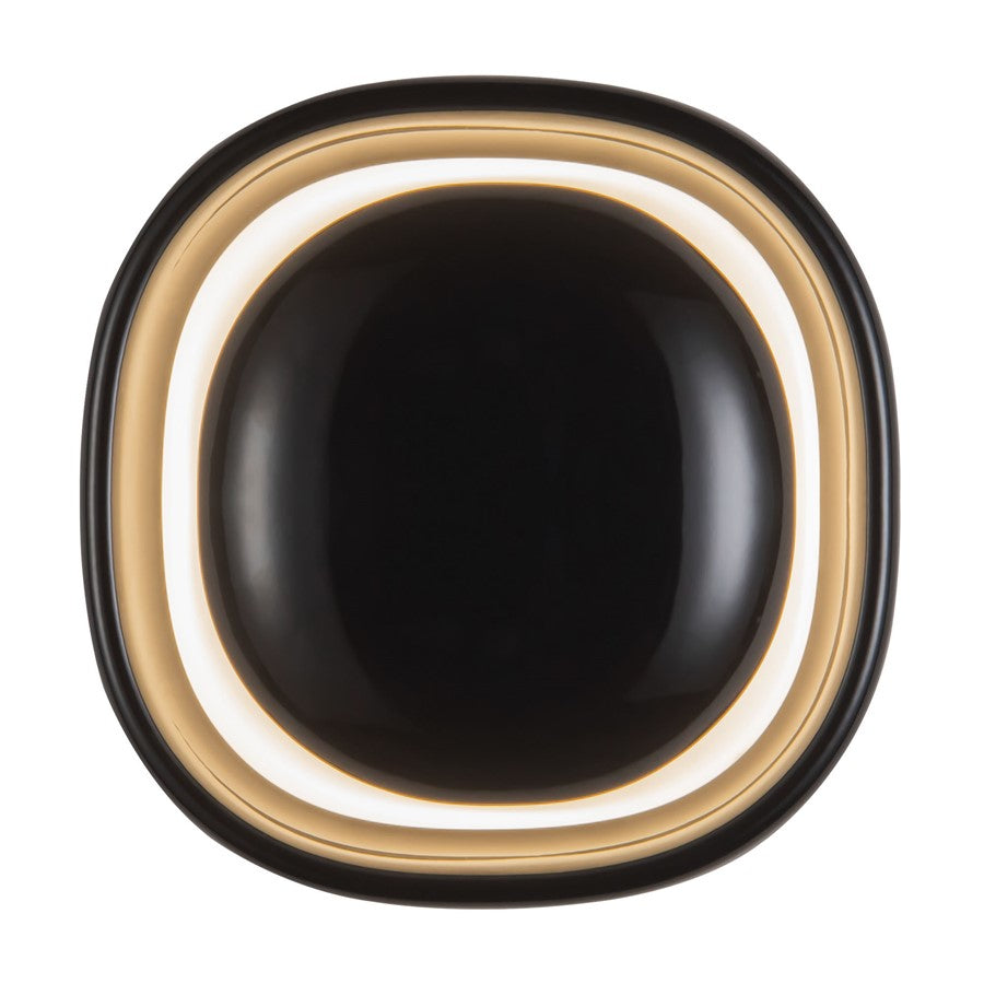 Kuzco Pebble 8" Blk Dim LED Wall Sconce, Glossy Blk - WS17308-GBK