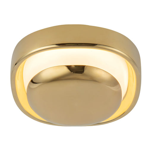 Kuzco Pebble 8" Brass Dimmable LED Wall Sconce, Metallic Brass