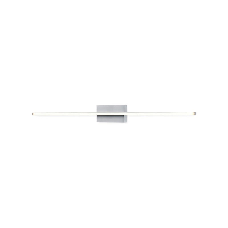 Kuzco Vega Minor 36in 1-Light LED Wall Sconce | Modern Brushed Nickel and White Acrylic Diffuser | Hallway & Living Room Accent | Model WS18236-BN
