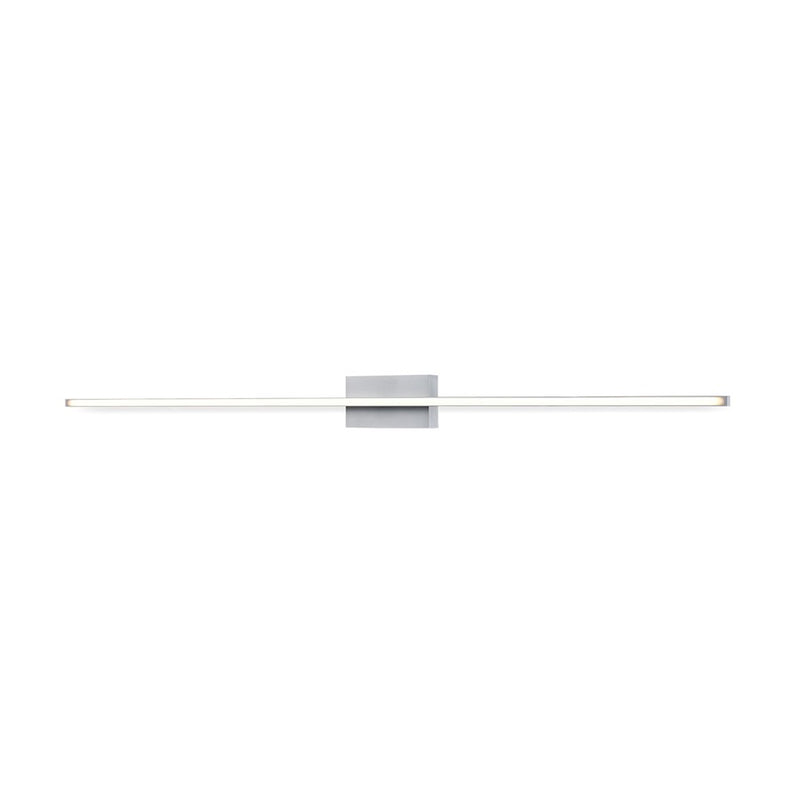 Kuzco Vega Minor 48in 1-Light Wall Sconce | Modern Brushed Nickel and White Acrylic Diffuser | Hallway & Living Room | Model WS18248-BN