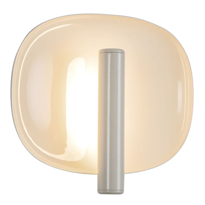 Kuzco Lustre 9" Wht Dimmable LED Wall Sconce, Pearl White