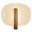 Kuzco Lustre 9" Wht Dim LED Wall Sconce, Pearl Wht/Vintage Brass - WS20809-PW-VB