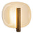 Kuzco Lustre 9" Wht Dimmable LED Wall Sconce, Pearl Wht/Vintage Brass