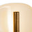 Kuzco Lustre 9" Wht Dimmable LED Wall Sconce, Pearl Wht/Vintage Brass