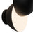 Kuzco Void 12" Black Dimmable LED Wall Sconce, Black