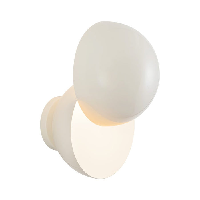 Kuzco Void 12" Pearl White Dimmable LED Wall Sconce, Pearl White