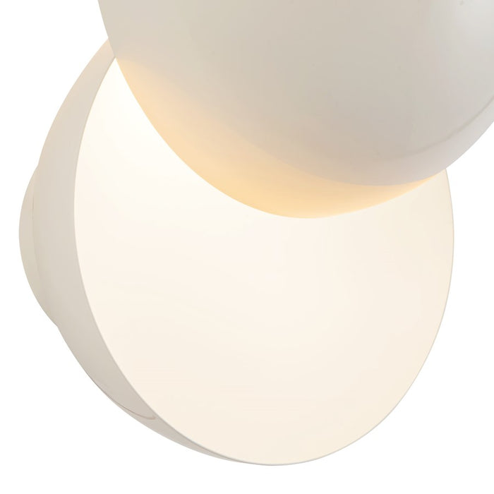 Kuzco Void 12" Pearl White Dimmable LED Wall Sconce, Pearl White