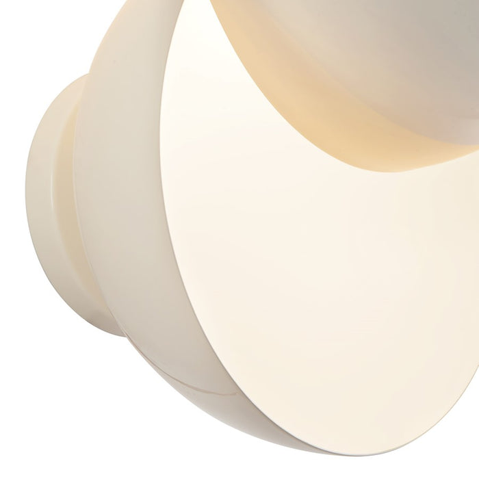 Kuzco Void 12" Pearl White Dimmable LED Wall Sconce, Pearl White