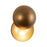Kuzco Void 12" Vintage Brass Dimmable LED Wall Sconce, Vintage Brass