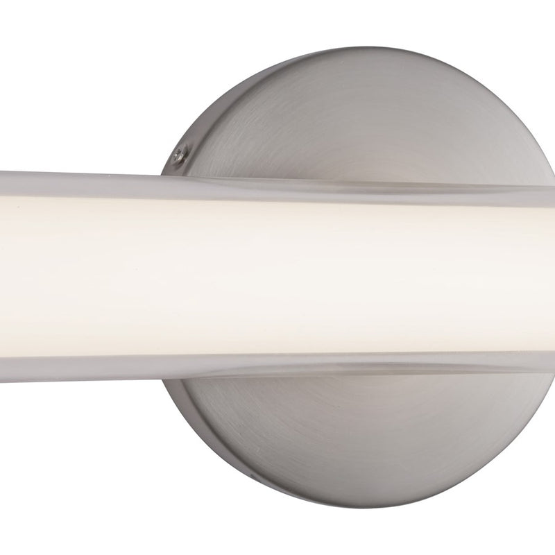 Kuzco Tole 24" Silver Dimmable LED Wall Sconce, Brushed Nickel