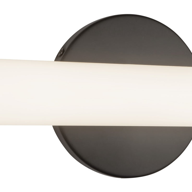 Kuzco Tectra 24" Black Dimmable LED Wall Sconce, Black