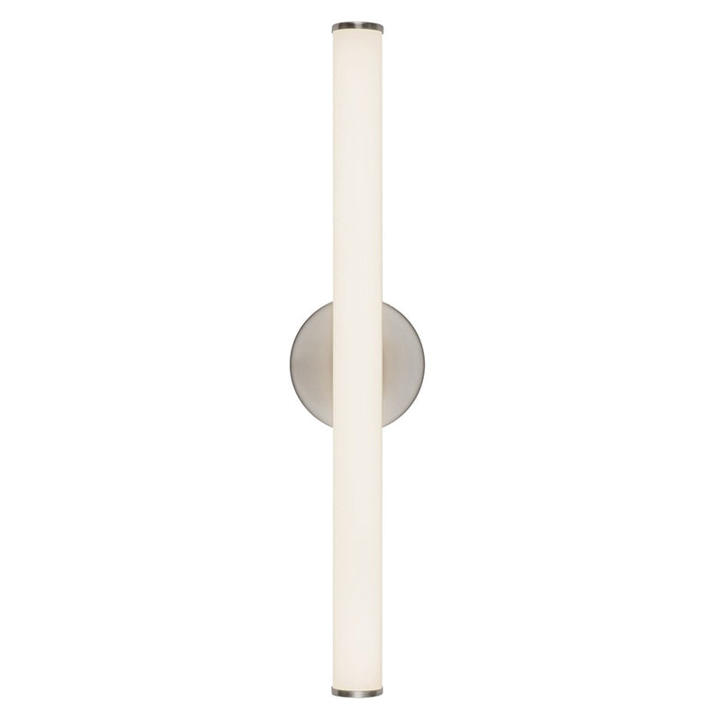 Kuzco Tectra 24" Silver Dimmable LED Wall Sconce, Brushed Nickel