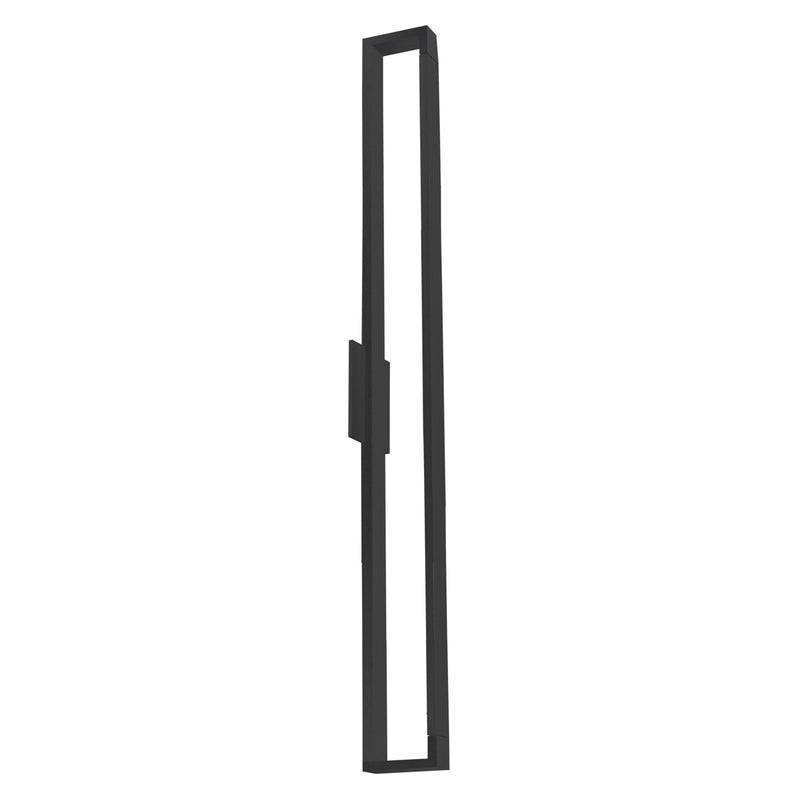 Kuzco Swivel 48in 1-Light Wall Sconce | Black Aluminum and Frosted Acrylic Diffuser | Living Room & Hallway | 4.38 x 47.25 x 4 in | Model WS24348-BK